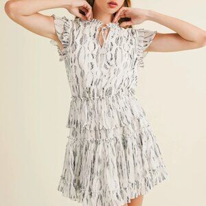 SOLD OUT Reset by Jane Lulu black and white printed dress